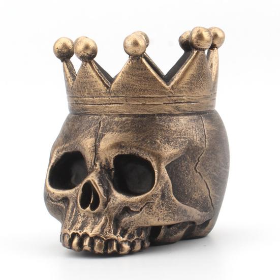 Halloween Crown Skull Candle Holder Votive Tealight Candle Stand Living Room Bathroom Candlestick Decoration Table Centerpiece Ornament
