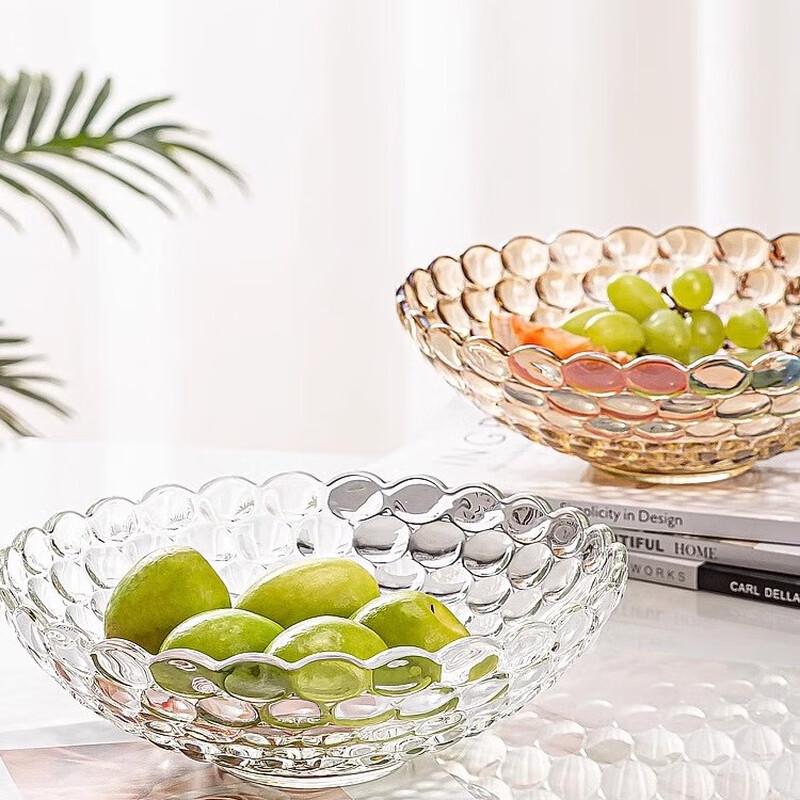 Nordic Crystal Glass Fruit Bowl Set