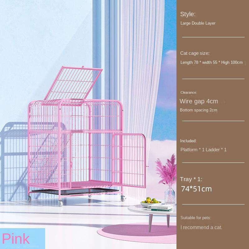 Cat Cage  Villa 2 Floors Super Large Space Cat Cage Nest with Toilet Cat House  Climbing Frame