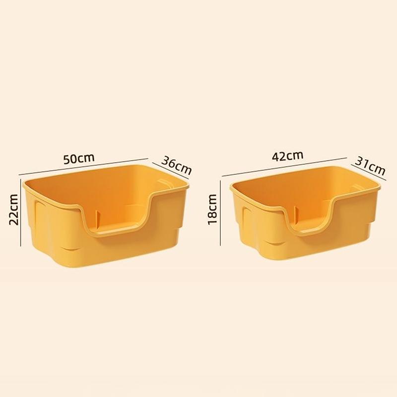 Cat Litter Box Bedpan Big Mac Oversized Cat Tray Bedpan Large Capacity Semi-Closed Plastic Anti-Splash Cats Toilet Pet Supplies