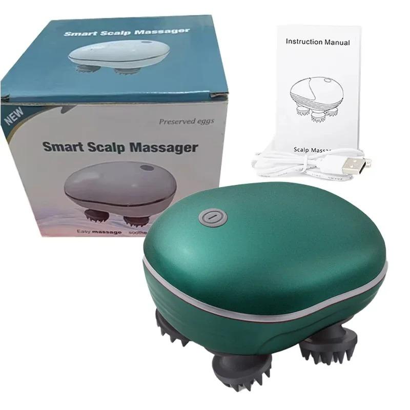 Elektrisches Kopfmassagegerät für die Kopfhaut, Rotlichttherapie, Antistress-Entspannungs-Körpermassage, Entfernen von Muskelverspannungen und Müdigkeit, Massageador-Werkzeug