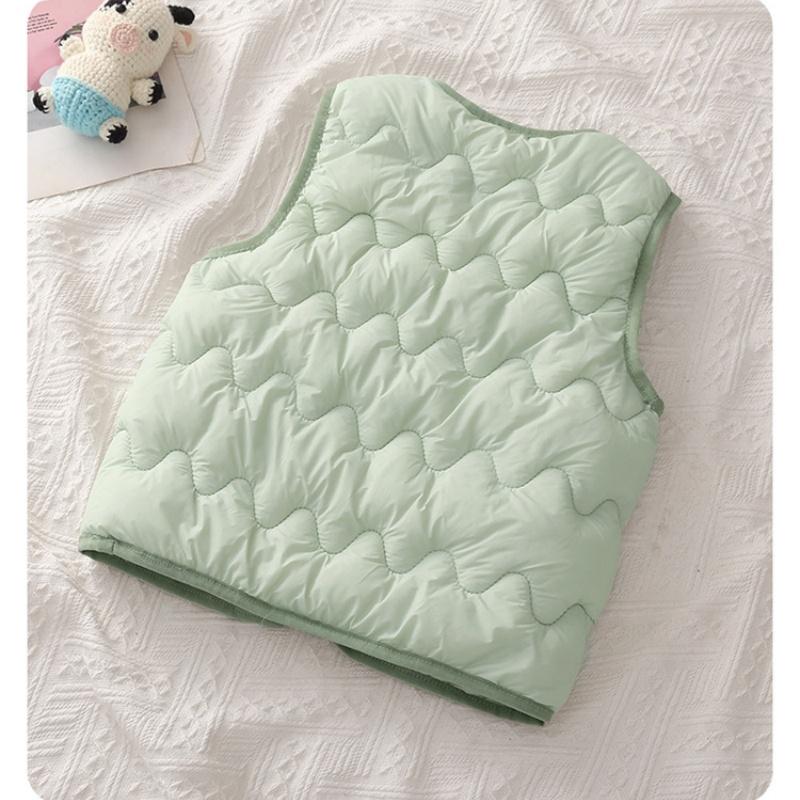 Kinder Warme Weste Winter Mädchen Jungen Verdicken Weste Oberbekleidung Kinder Teens Baumwolle Einfarbig Jacken Weste für 1-6 Jahre