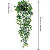 Artificial Hanging Plants Small Fake Potted Plants For Indoor Outdoor Shelf Wall Decor
