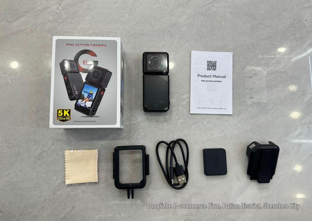 5K HD 180° Sports Motorcycle Dash Cam - Thumb Pocket Camera