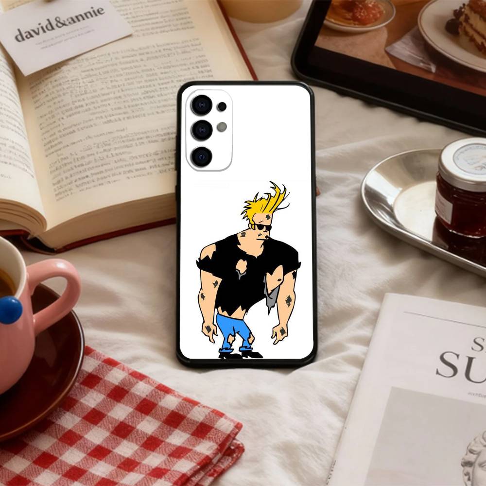 J-Johnny B-Bravo Anime Phone Case For Samsung S 25,24,23,22,30,21,10,9,Ultra,Plus,Lite,FE,4,5 G Soft Black Case