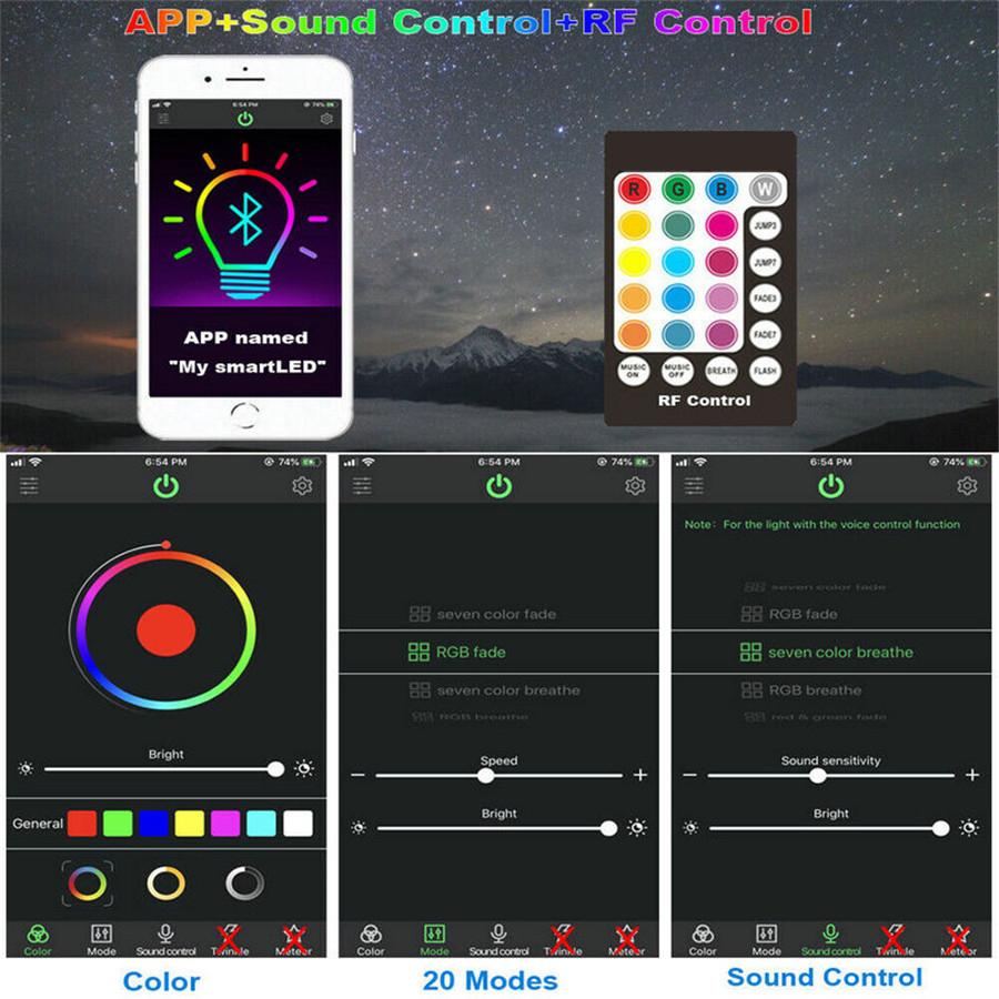 Dual Head Fiber Optic Lights Smartphone Bluetooth APP Control 20W Music Remote Control 300pcs Cable Car Roof Starry Sky Ceiling Light