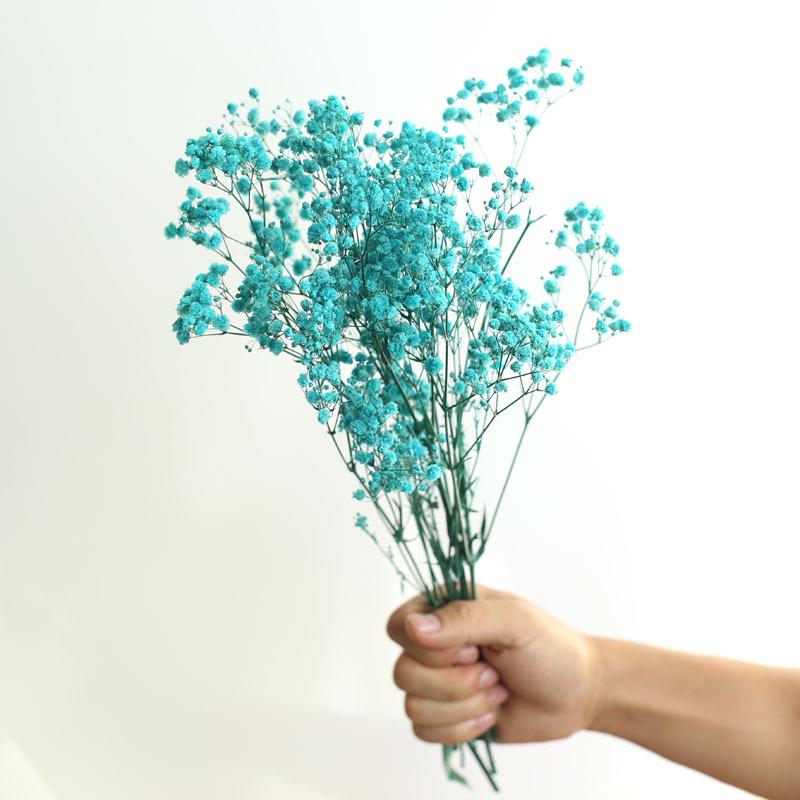 Yunnan Dried & Immortal Flowers Bouquet: Baby's Breath, Roses, Forget-Me-Nots for Home & Homestay Decor