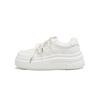Augustine platform white shoes women's 2025 new summer lightweight flat baseplate shoes small muffin sneakers