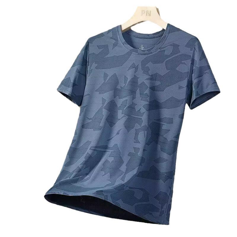 Men's Summer Ice Silk Loose Fit Quick-Dry Mesh T-Shirt