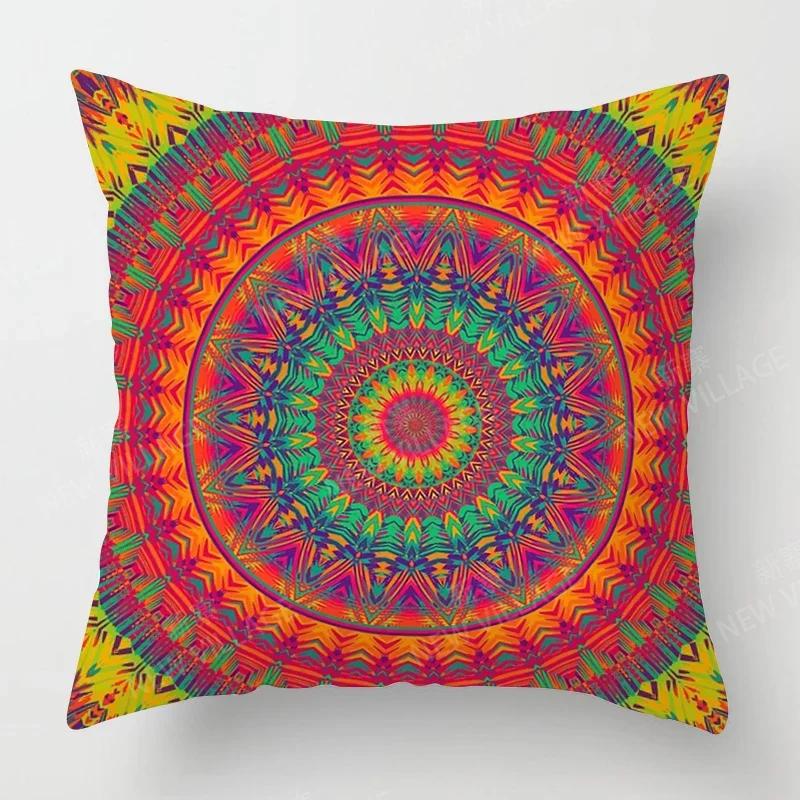 Fall Home Decor Autumn Living Room Throw Pillow Cover Sofa Boho Cushion Cover Mandala