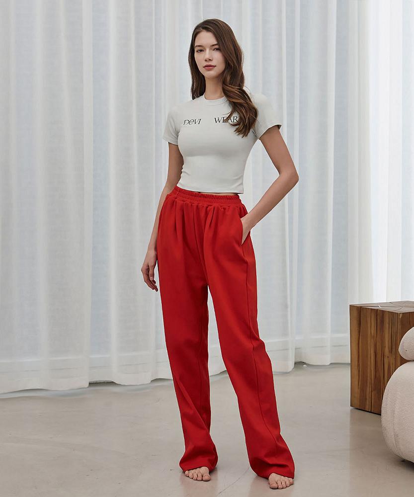 Debiweeo Long Wide Training Pants Devi-B0072-Red