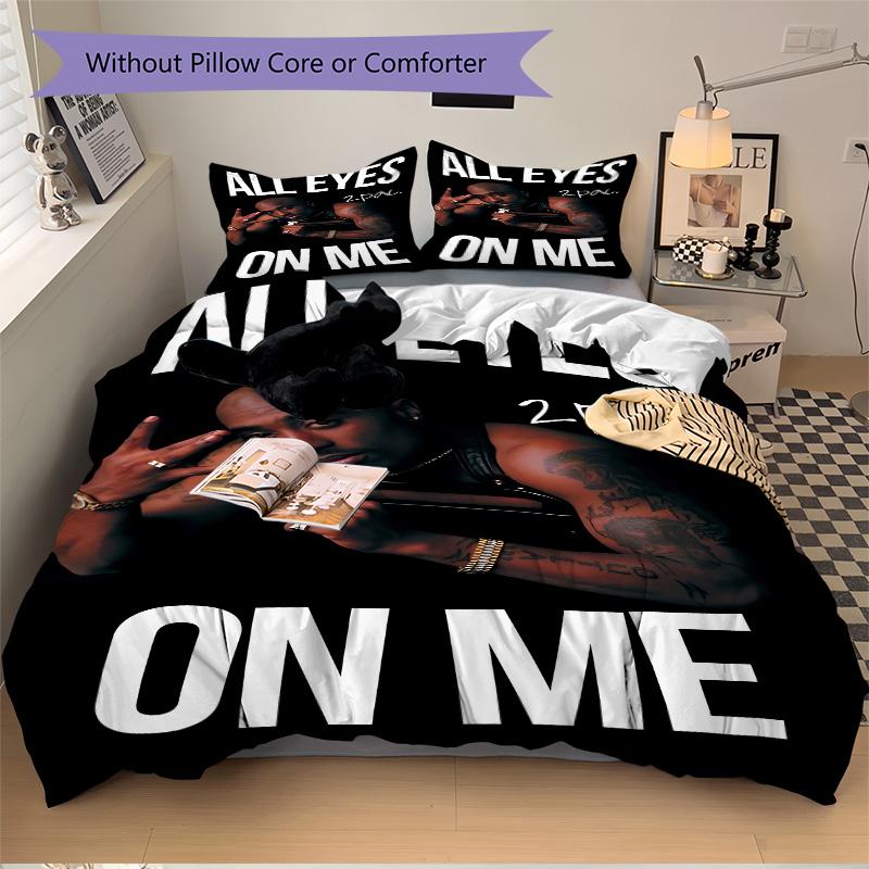 2Pac'S Iconic Pose Print 3Pcs Bedding Setduvet Cover With 2 Bedropillowcase Home Birthday Gift