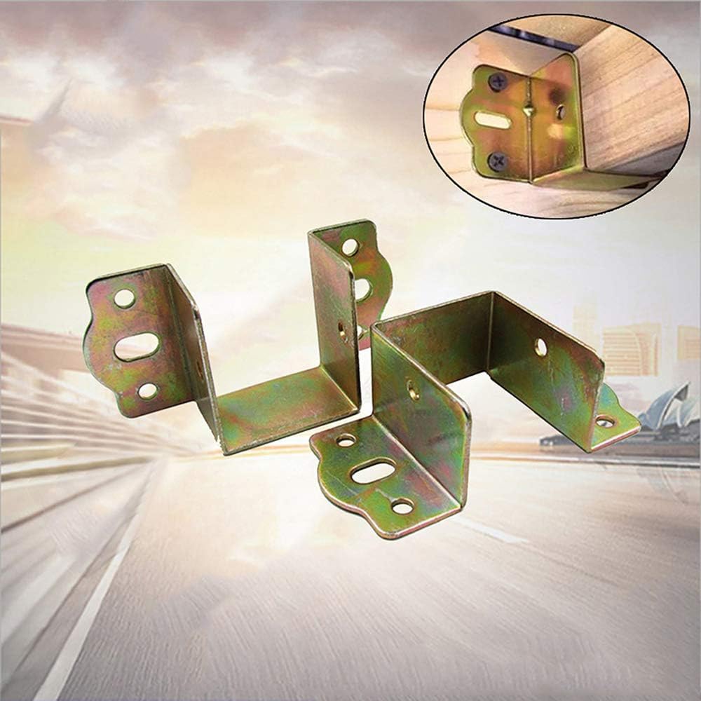 Bed Rail Fittings Bed Hinge Bed Frame Hardware,Bed Rail Brackets for Connecting to Wood, Headboards and Foot-Boards Screws Included