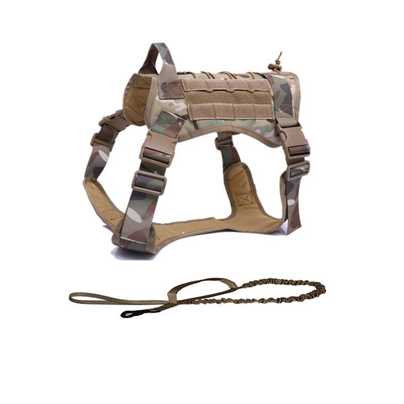 Outdoor tactical dog clothes, dog leash, dog vest, dog collar set, explosion-proof impact design