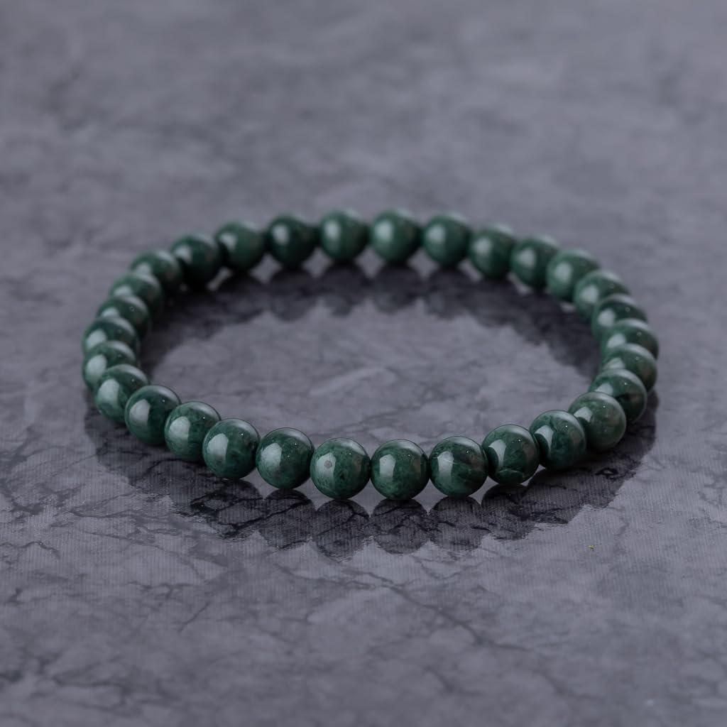 15cm Itoigawa Natural Jadeite Dark Japanese National Jomon Power Stone Jadeite Workshop Special Paulownia Wood Quality Guarantee ABR0874 (6mm Beads,