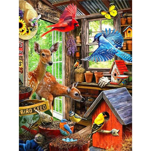 5D Diamond Rhinestones Paintings Bird Autumn Full Drill Diy Diamond Mosaic Embroidery Animals Cross Stitch Kit Hobby Home Decor
