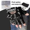 Studs voor Kleding 455 Stuks Zinklegering Punk Klinknagels 11 Maten Jas Studs met Bevestigingsgereedschap en Doos voor Gotische Riem Hoed Broek