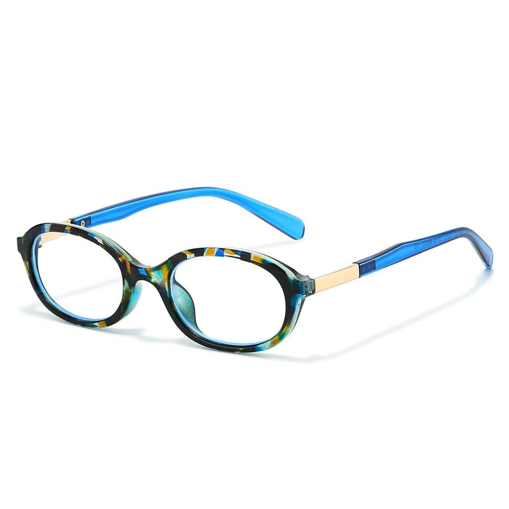 Ultra-Light Oval Flat Glasses Female Harajuku Myopia Glasses Frame, Trendy Male Literary Glasses Frame Personality