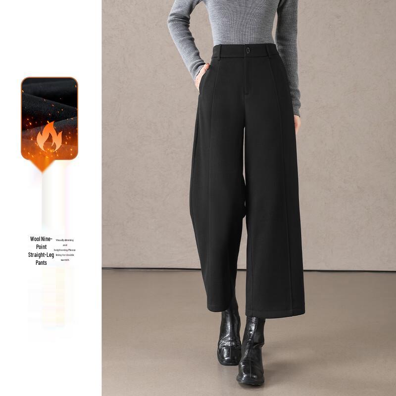 Women s Petite Fleece-Lined Straight-Leg Ankle Pants XL