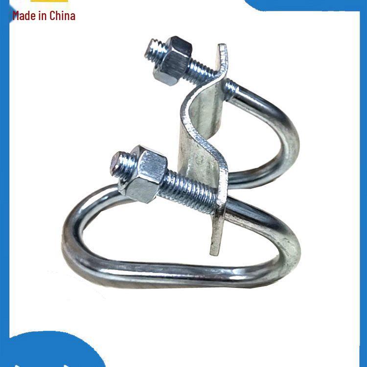 Double U-Bolt Galvanized Cross Pipe Clamp with Free Shipping