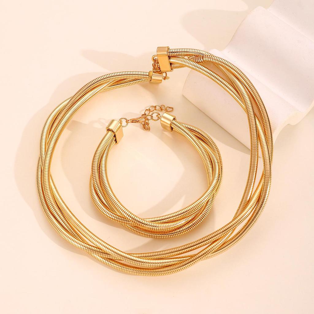 European-American Metal Punk Spring Necklace Bracelet