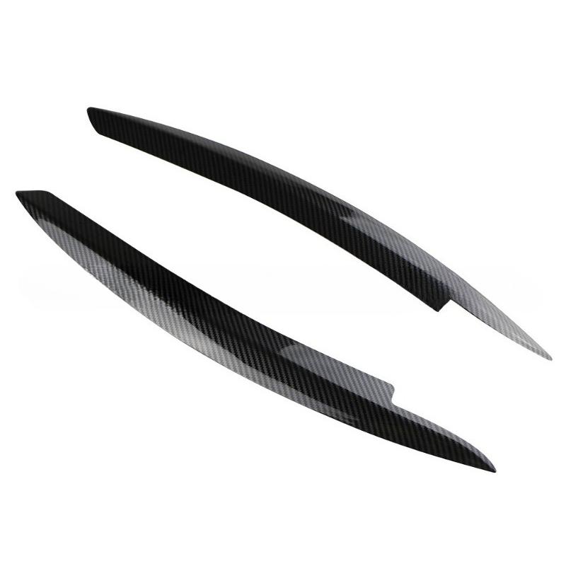 

For Volkswagen Golf 6 MK6 GTI R Line Front Headlight Eyebrow Trim, Carbon Fiber Pattern Decorative Sticker, Car Headlamp Eyelid Cover