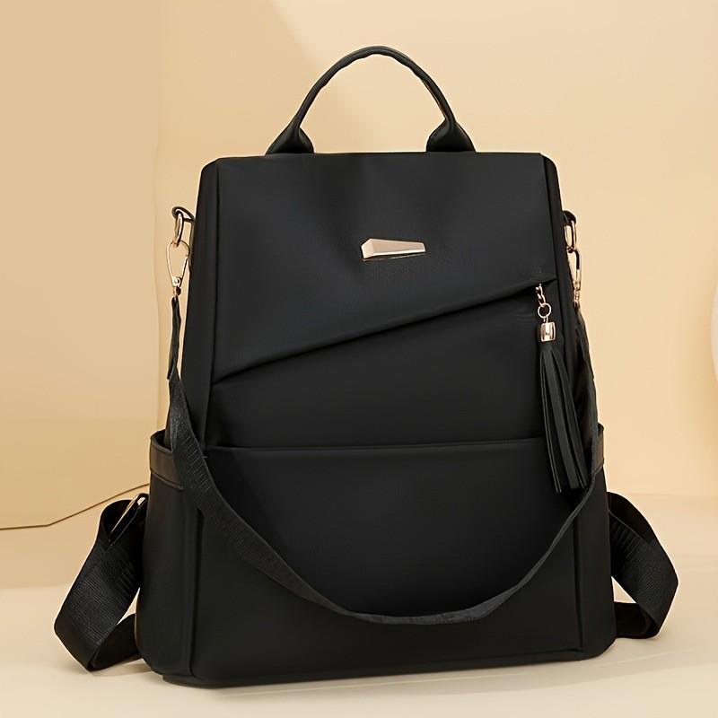 IELGY Simple Fashion Backpack Large Capacity Soft Leather Casual Backpack