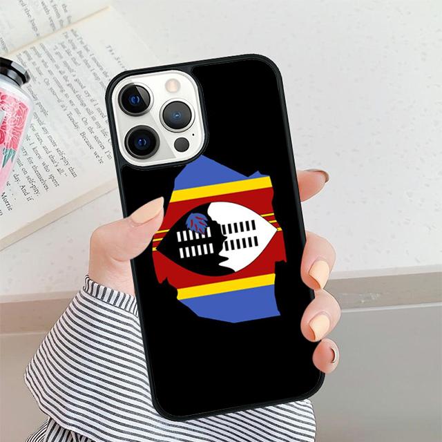 

Swaziland Passport Flag Map Phone Case For iPhone 17 Air 16 15 14 plus 12 13 Pro max Bumper Shell Cover coque iPhone 13pro max