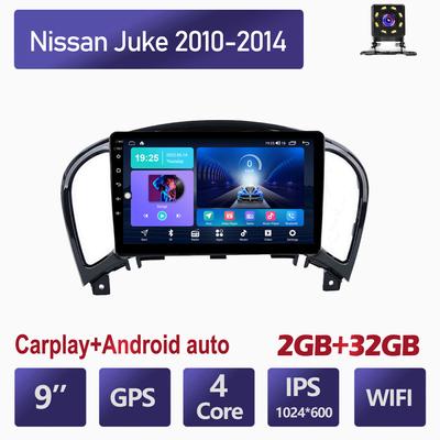 Autorádio s Androidem, CarPlay pro Nissan Juke 2010-2014, multimediální video přehrávač, GPS navigace, WIFI 2+32GB