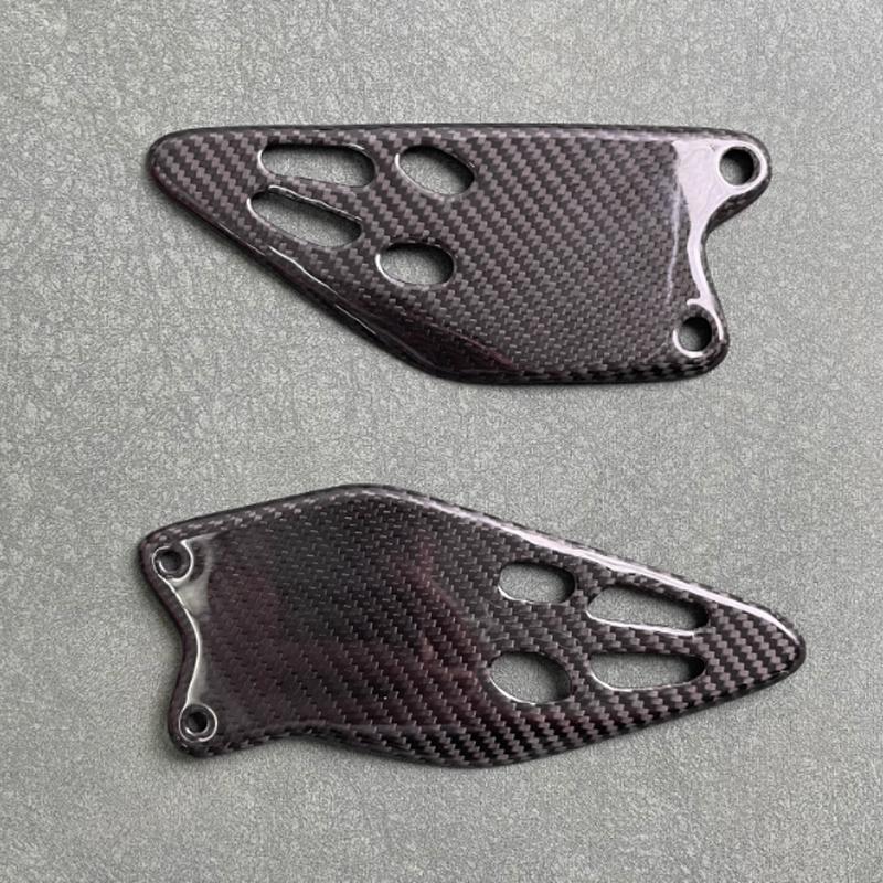 Foot Rests For Kawasaki ZX 6R ZX-6R ZX6R 636 2025 2019-2024 Real Carbon Fiber Motorcycle Accessories Fairing Heel Guards plates