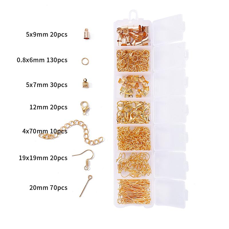 Ear Hook Accessory Kit with Storage Box Handmade DIY Production Jewelry Material Package Alloy for Bracelet Necklace Earring TMZ