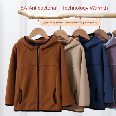 Kinder Fleecejacke Herbst Winter Lässig Warm Teenager Jungen Mädchen Mit Kapuze Oberbekleidung Antistatisch Winddicht Gemütlich Kinder Oberteile Kleidung