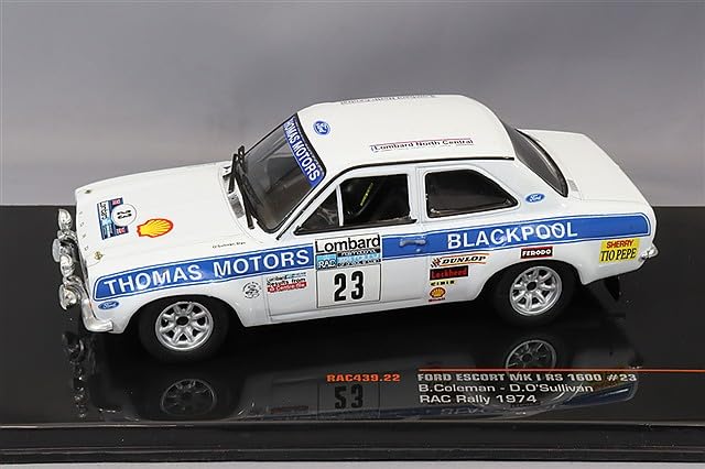 IXO MODELS Scale Diecast Model Ford Escort MK1 RS1600 RAC Rally 1974 Coleman RAC439 1/43 Car #23 B. - D. O'Sullivan,