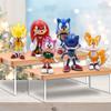 AjieQaQ Sonic the Hedgehog Figurine Set, 6-Piece Multicolor Anime Character Model, 7cm Collectible Display