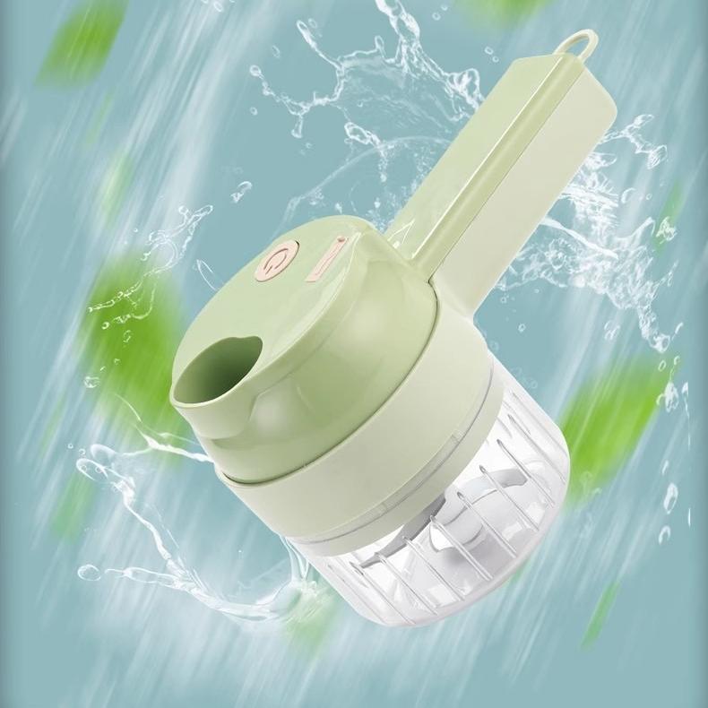 Multifunctional Chopping Machine for Chili, Scallion Rings, Ginger Paste, Garlic Slices, and More - Electric Garlic Mincer