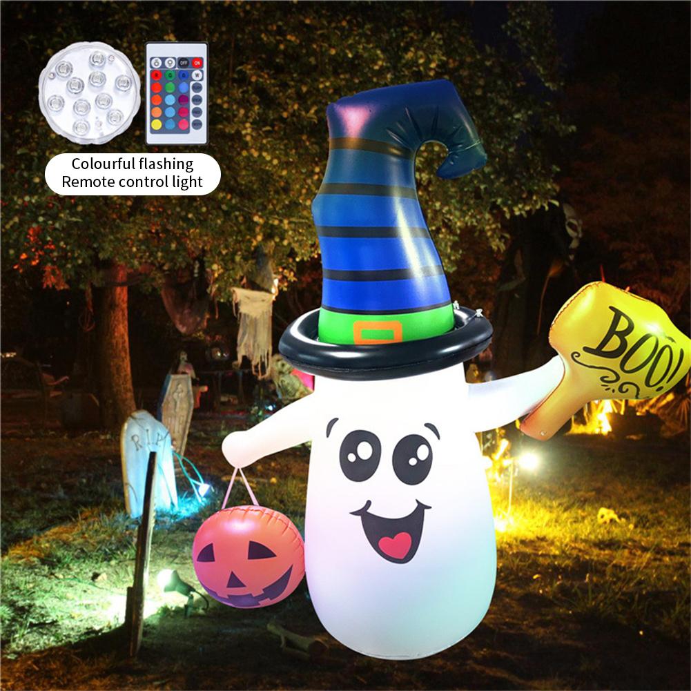 Halloween Inflatable Ghost With Remote Control RGB LED Lights Outdoor Kids Toys Halloween Decoration
