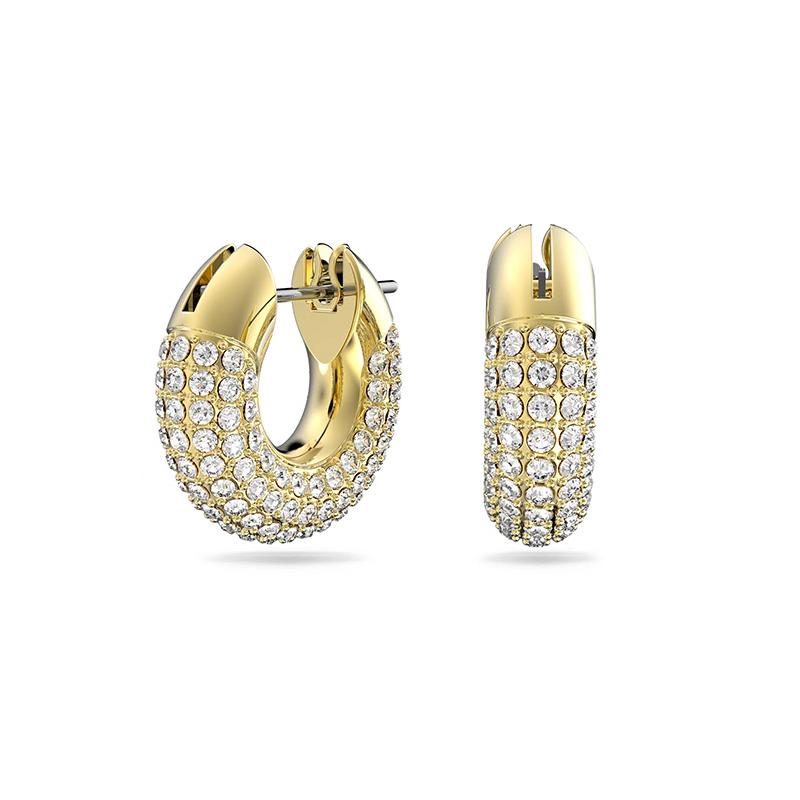 Swarovski Dextera pavé gold-tone large hoop earrings 5636530