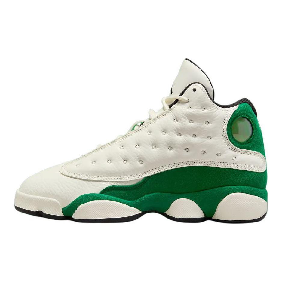 Air Jordan 13 Retro GS Sail Pine Green Kids Sneakers Cream Black HQ0780-103