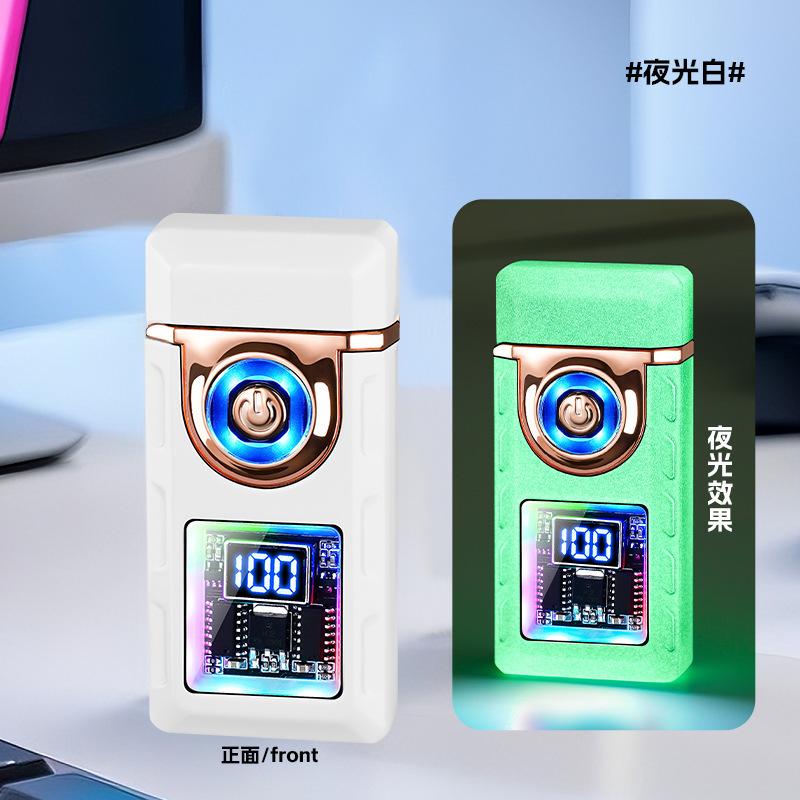 2025 New Fashionable Strong Light Lamp Arc Windproof Lighter Portable Charging Men's High Quality Cigarette Lighter Gift