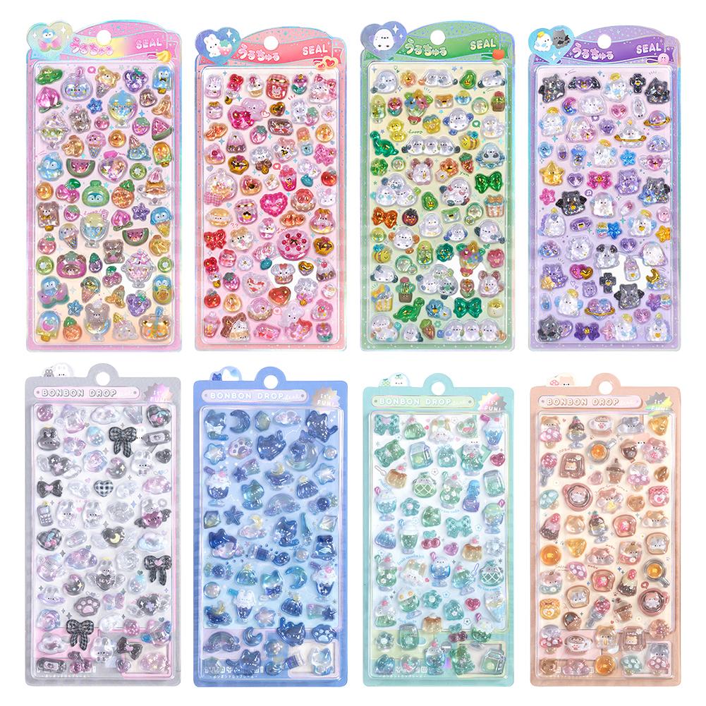 Kawaii Cartoon Animal 3D Relief Cute Stickers Children And Girls Decorative Sticker Birthday Gifts Creative Peripheral