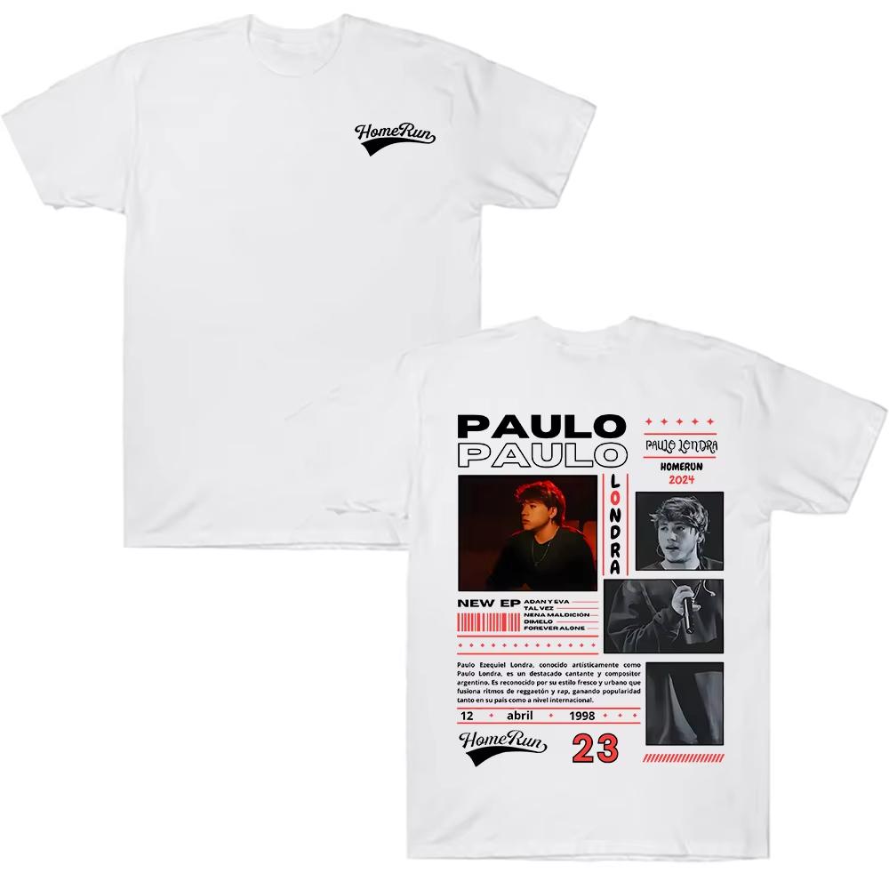 2025 Summer Mens Cotton Tshirt Rap Paul Londra Fashion Casual Joker Top High Quality Loose Short Sleeve Unisex High quality