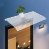 Clear PC Manual Window Awning Canopy, 50x100cm Outdoor Rain Shelter, 3.5mm Thick Door Protection Cover for Exterior Installation