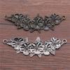 Filigree Diamond Shaped Connectors Ornate Multi Loop Links For Jewelry