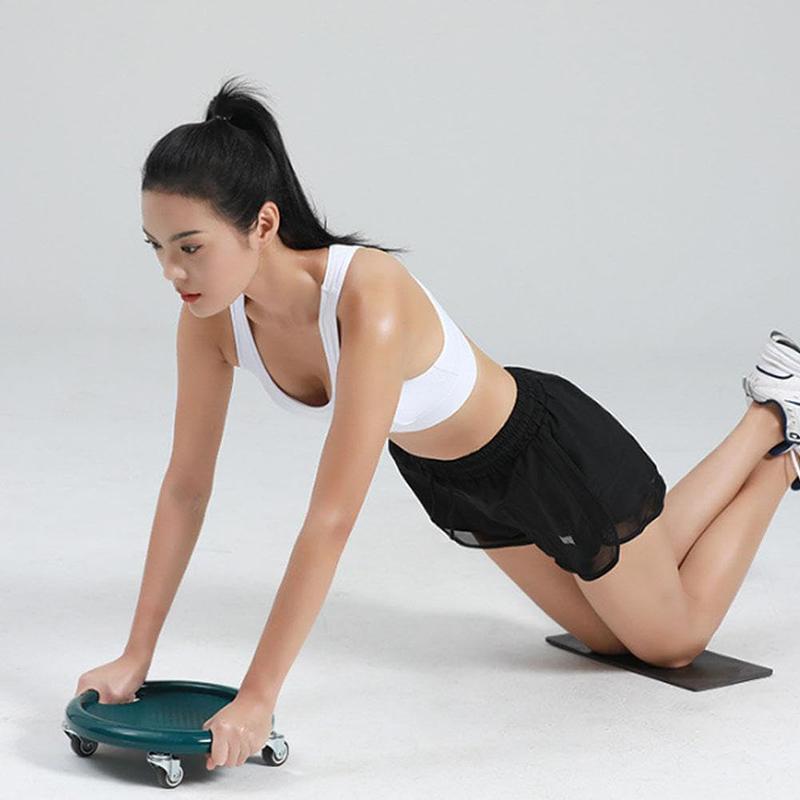 Women'S Multifunctional Abdominal Wheel Board With Mat, 360° Rotating, For Full Body Fat Burning Tummy Weight Control Gym