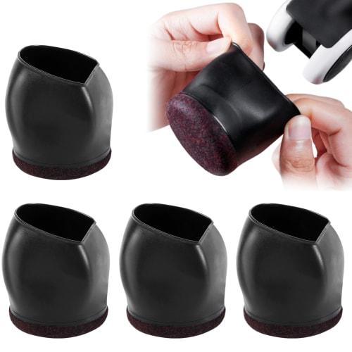 KAGUASHI Caster Covers, Caster Stoppers for Gaming Chairs, Protective Leg Covers, Soundproofing, and Floor Scratch Prevention, Set of 5