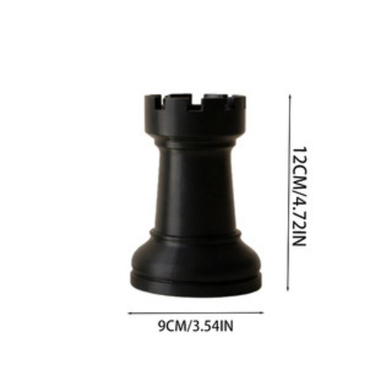 Plastic Chess-Formed Pen Holder and Multifunctional Vase for Office and School Supplies