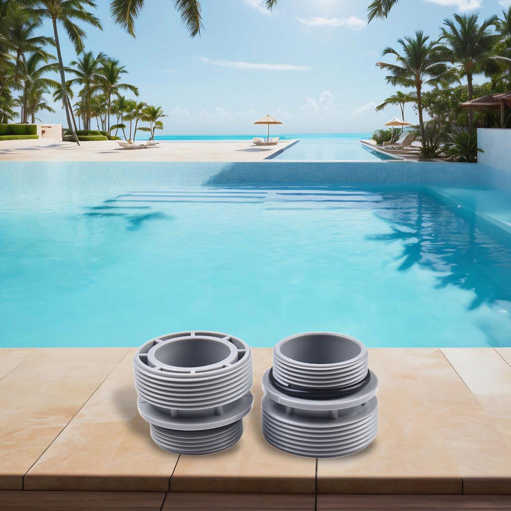 1 1/2 Inch NPT To 40mm Conversion Adapter Kit for Above Ground Pool Filter Connections with Sealing Accessories