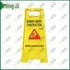 Portable A-Frame Folding Plastic Warning Sign