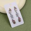 European & American Christmas Gnome Dwarf Wooden Stud Earrings