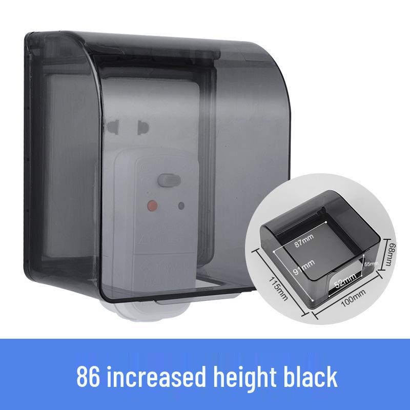 86 Type Transparent Self-Adhesive Waterproof Socket Cover for Bathroom Switches